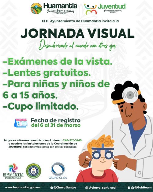 Invita Ayuntamiento de Huamantla a la Jornada Visual “Descubriendo al Mundo con Otros Ojos”