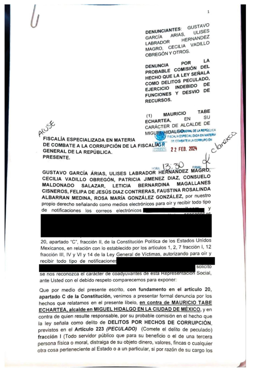 Denuncian a Mauricio Tabe por Desvío Millonario