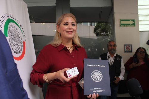 Verónica Camino Farjat es electa Secretaria de la Mesa Directiva del Senado de la República.