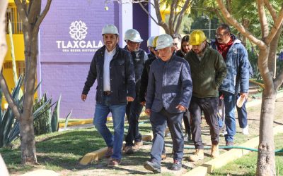 Recorren autoridades Federales y Estatales Planta de Tratamiento en San Hipólito Chimalpa, Tlaxcala