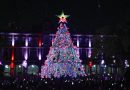 Gobernadora Margarita González Saravia encabezó Encendido del Tradicional Árbol de Navidad
