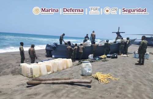 Incautan fuerzas de seguridad en Chiapas 1.5 toneladas de cocaína y detiene a cinco