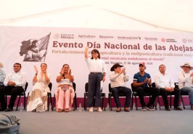 Conmemoran Día Nacional de las Abejas con billete de Lotería y apoyos a meliponicultoras mayas