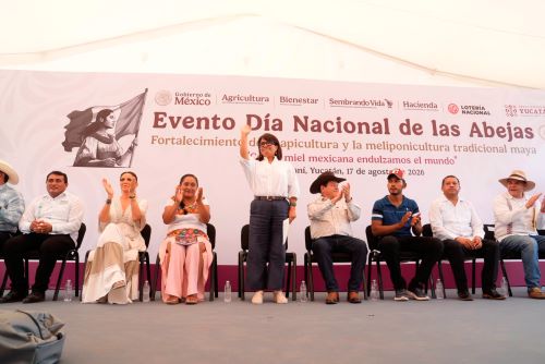 Conmemoran Día Nacional de las Abejas con billete de Lotería y apoyos a meliponicultoras mayas
